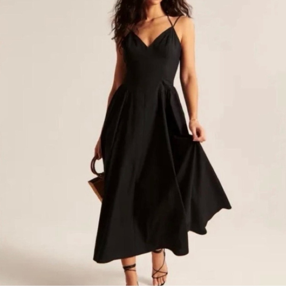A&F Strappy Plunge Corset Maxi Dress